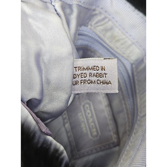 Coach Limited Edition Black Rabbit Fur Satin Swarovski Evening Bag 3580 READ - Picture 8 of 12